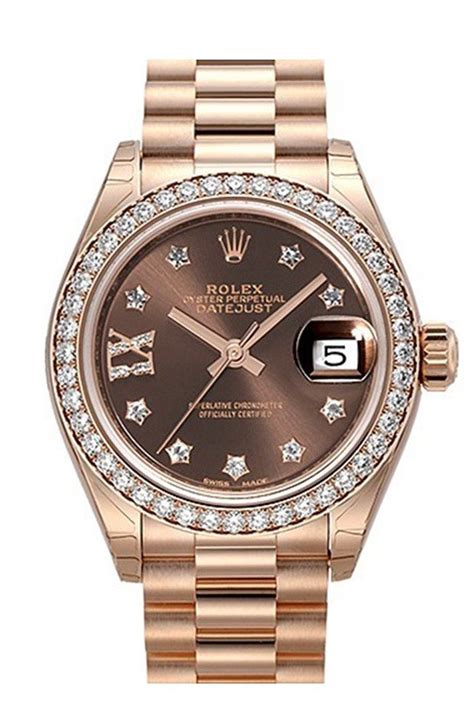 rolex ladies presidential rose gold